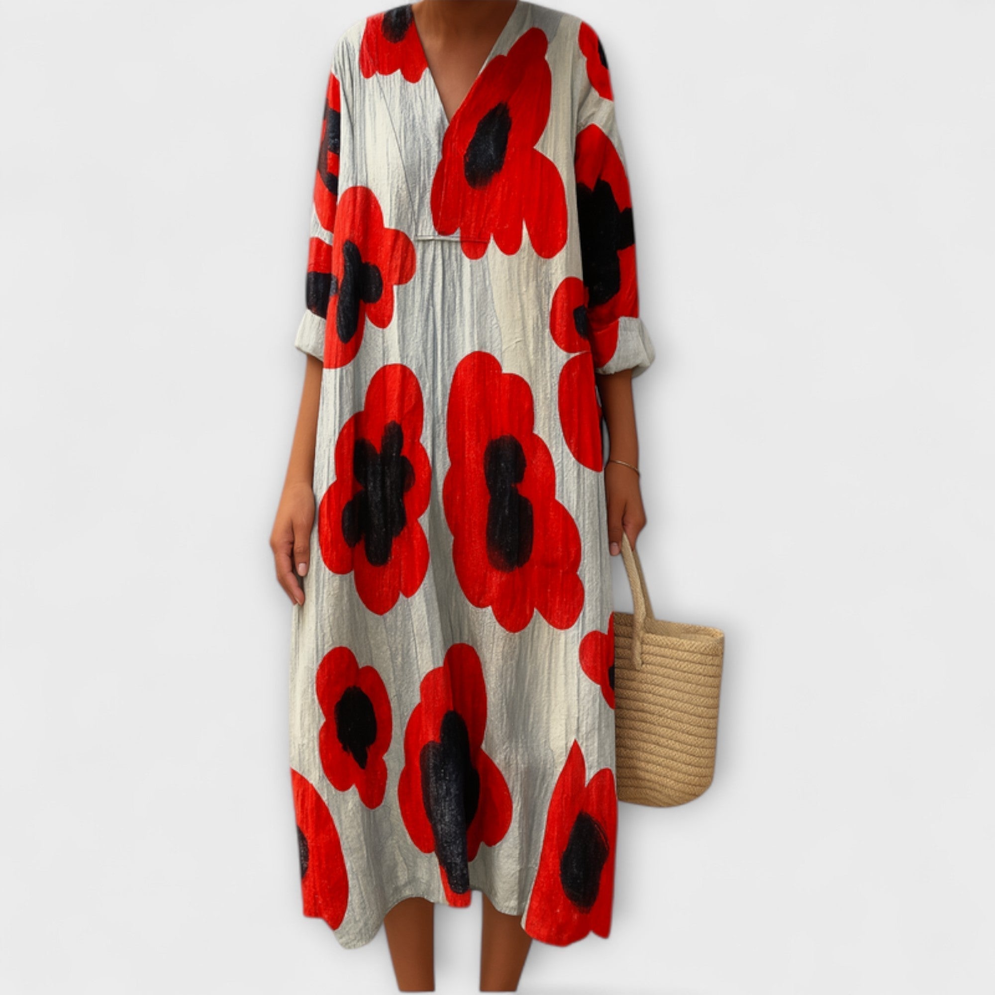 Anna - Abito Maxi con un Bold Stampa Floreale